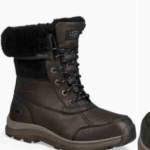 UGG Black Leather Adirondack Cold Weather Winter Boots